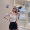 #108 純色高腰後拉鍊防走光純欲復古顯瘦半身裙