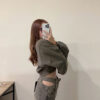 #9958 太空棉短板澎袖外套