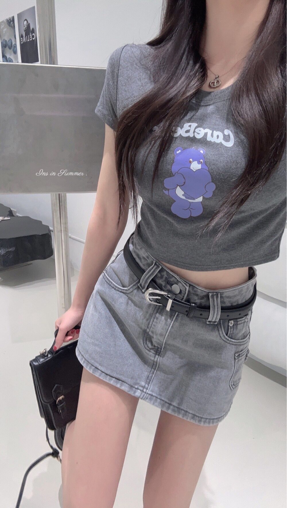 #1531高級復古造型牛仔褲裙