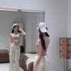 #1458 愛心小熊印花甜美氛圍短T