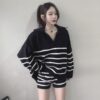 #1865 翻領慵懶休閒套裝