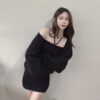 #8881-1 繞脖背心+包臀裙+外套 三件組