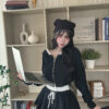 #02116 韓系同步質感撞色褲裙套裝