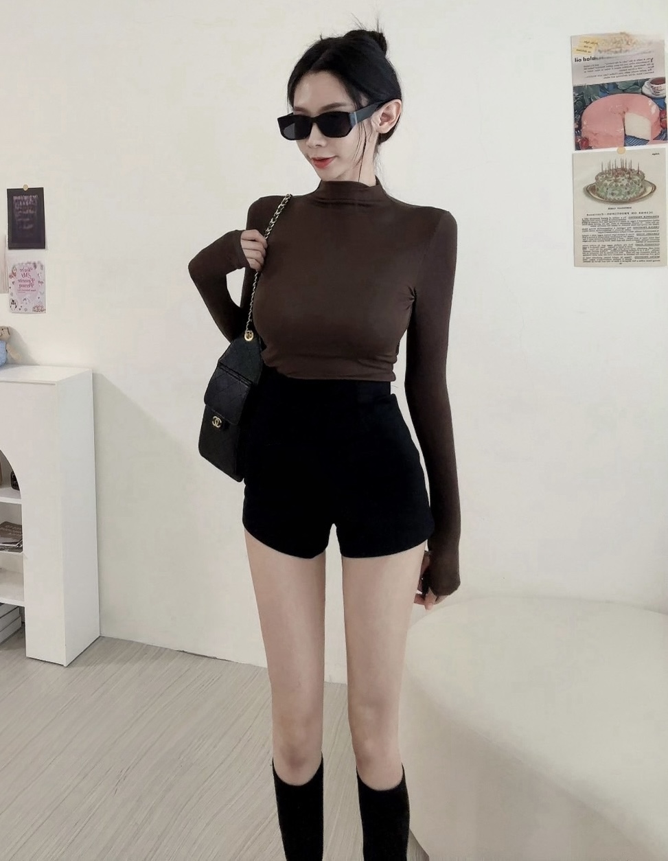 #11445 超舒適棉小立領內杯貼身打底衣