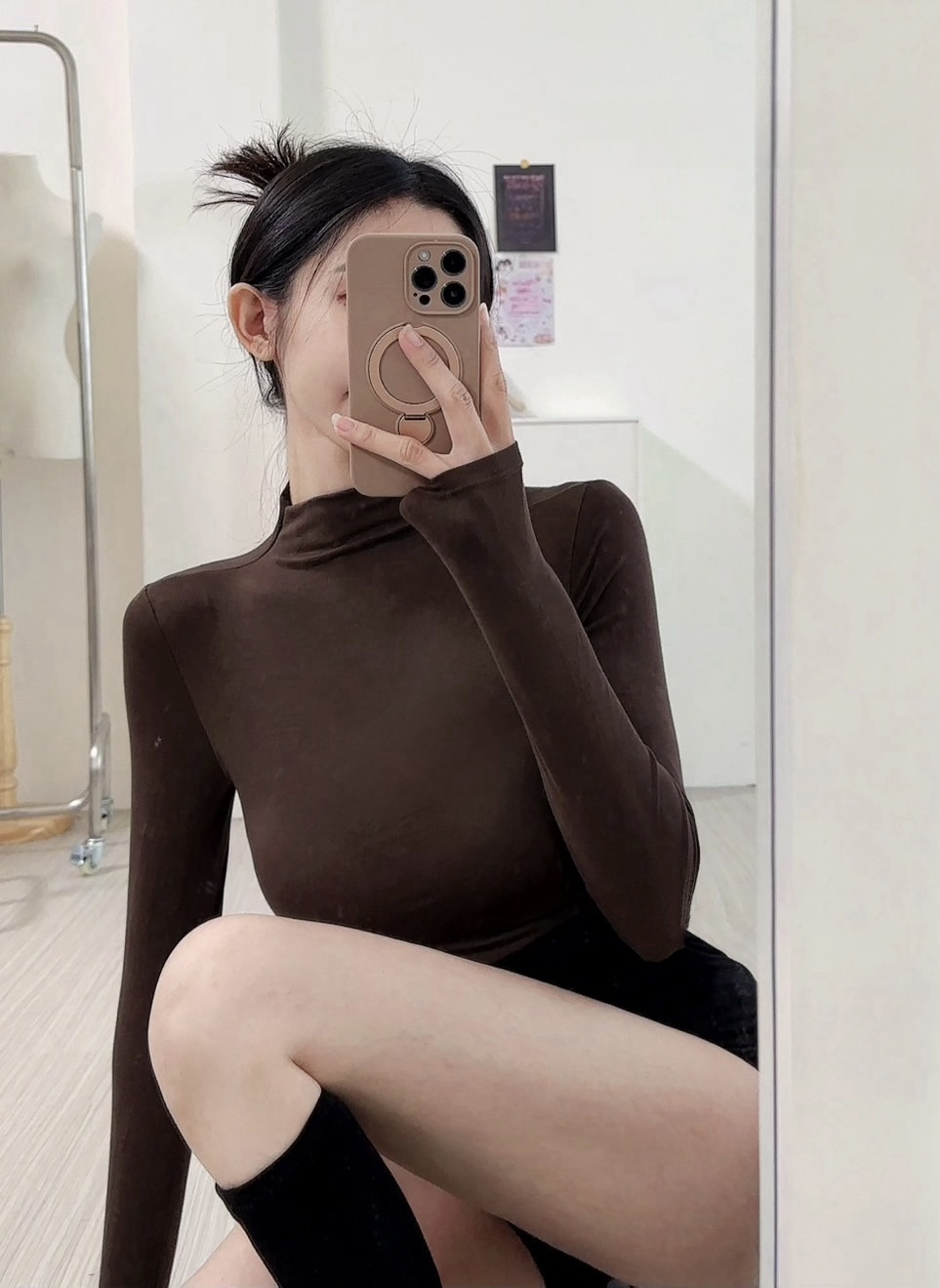 #11445 超舒適棉小立領內杯貼身打底衣