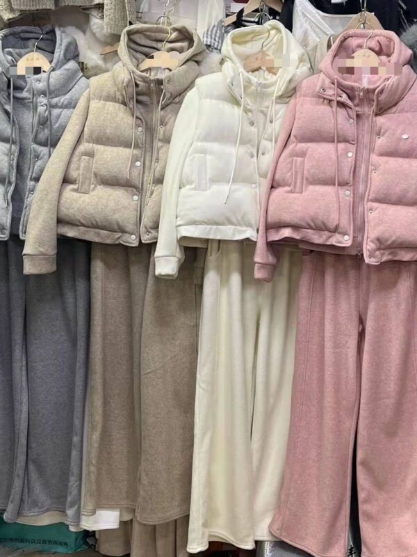 #8055 冬季暖爐🔥 寶寶絨帶帽小外套+背心+長褲