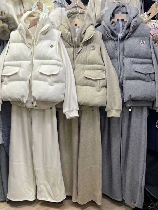 #5476 冬日暖爐🔥寶寶絨帽踢+背心+長褲三件套