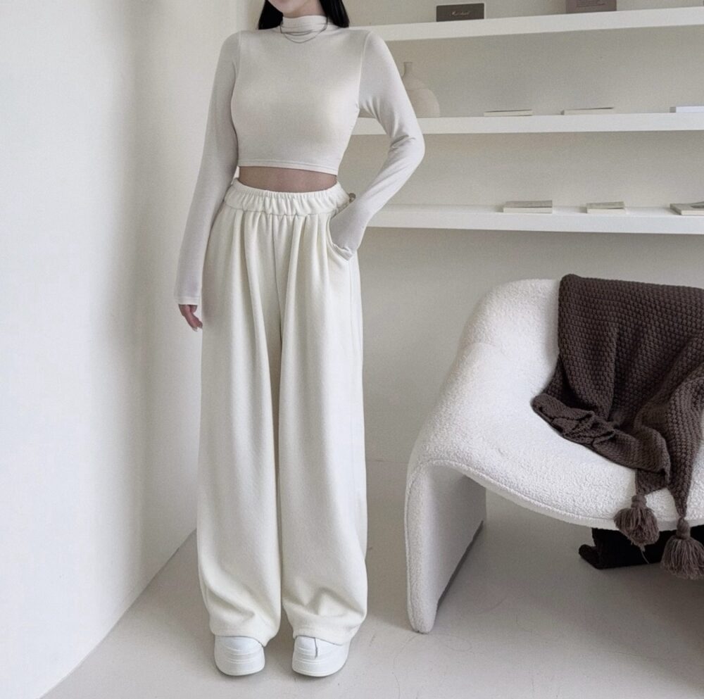 #8546羊絨奶糯🐑軟綿綿百搭刷絨長褲