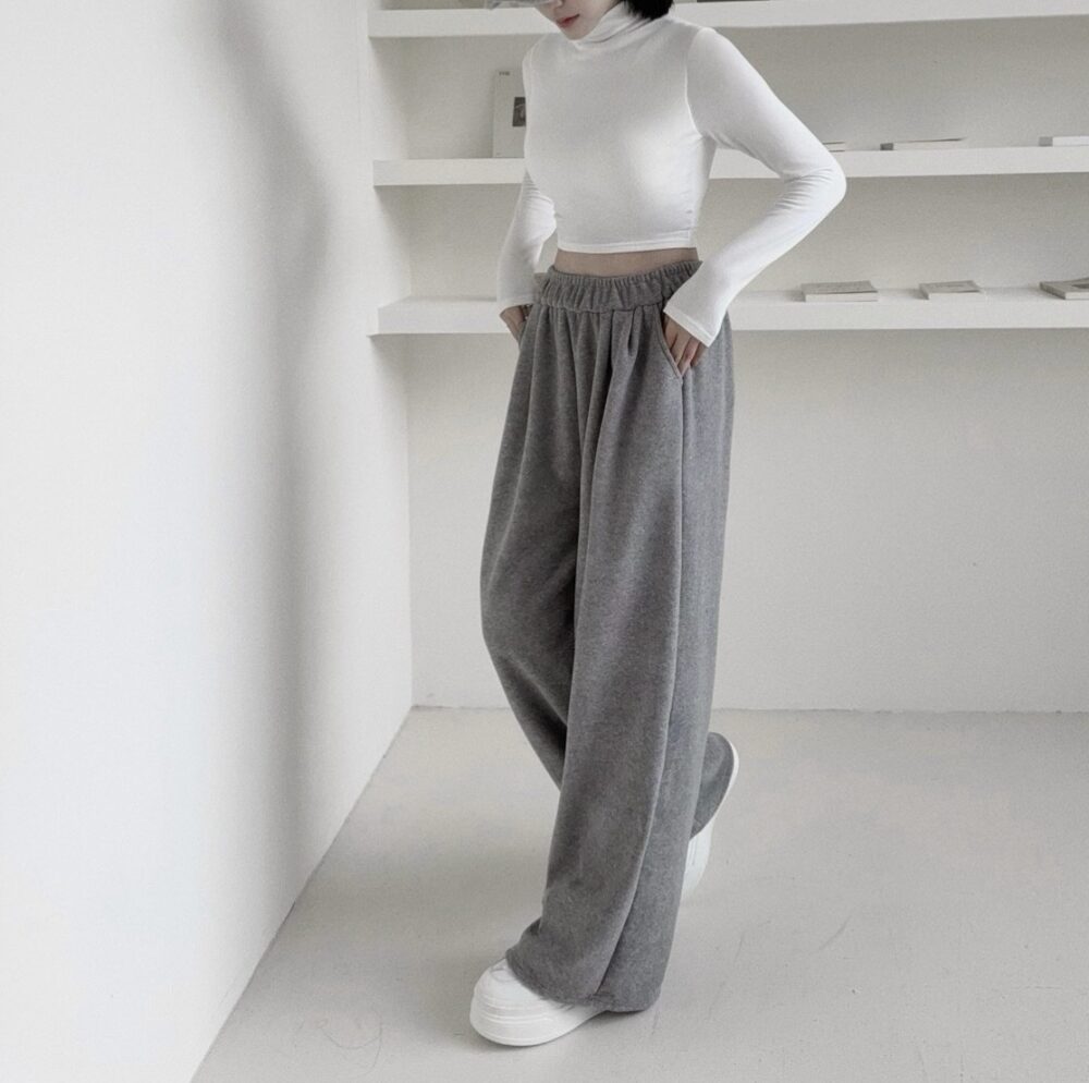 #8546羊絨奶糯🐑軟綿綿百搭刷絨長褲