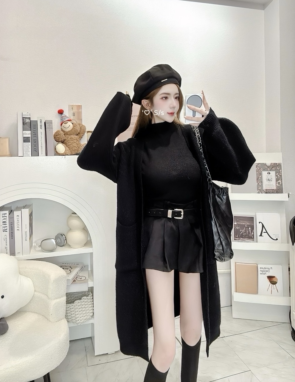 #51038 針織重磅長版口袋外罩單品