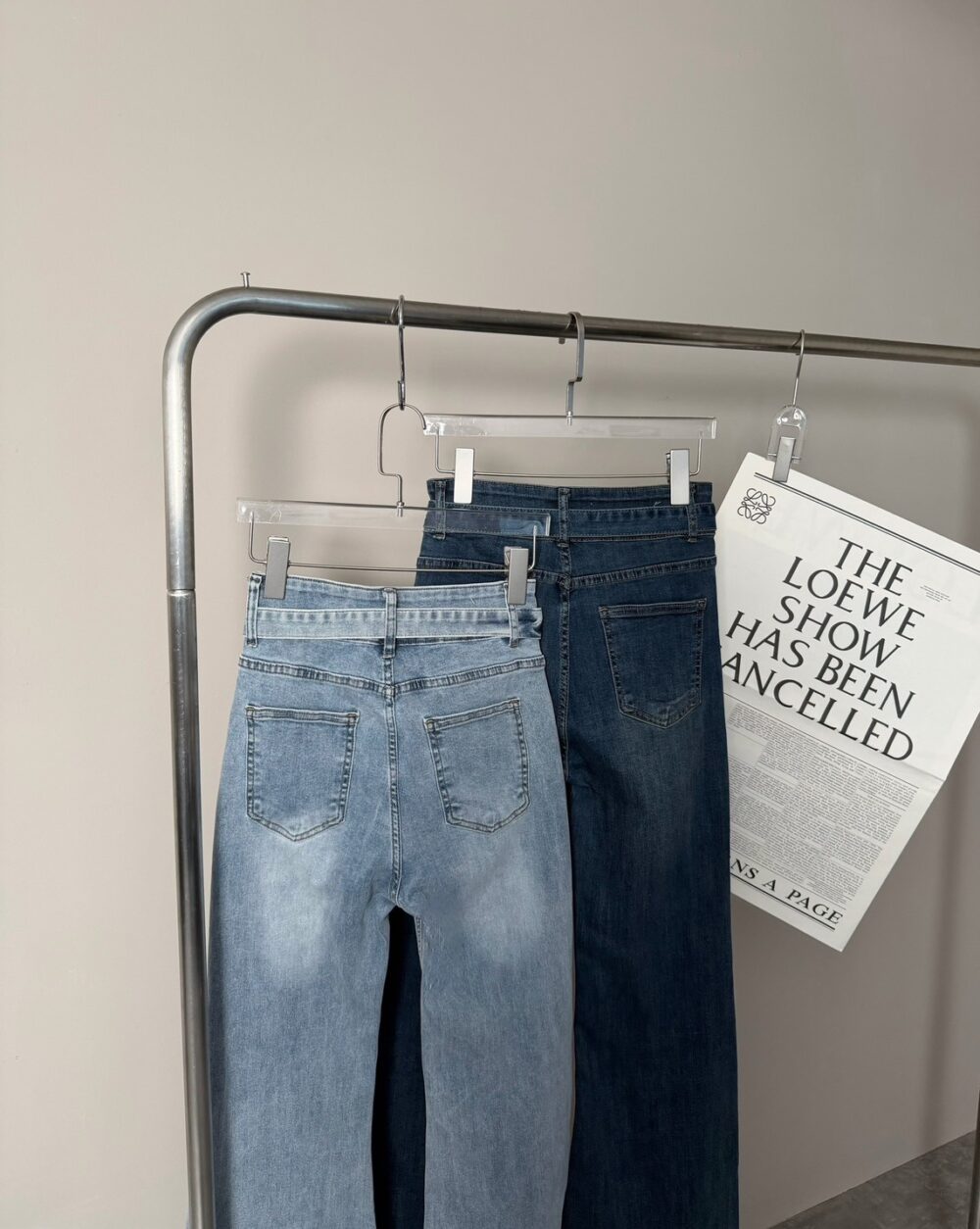 #8980復古高腰雙釦美腿大喇叭褲