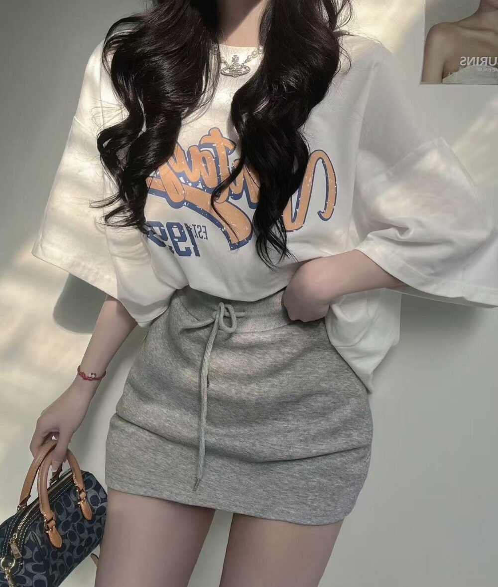 #8019-4 長版over size字母大T