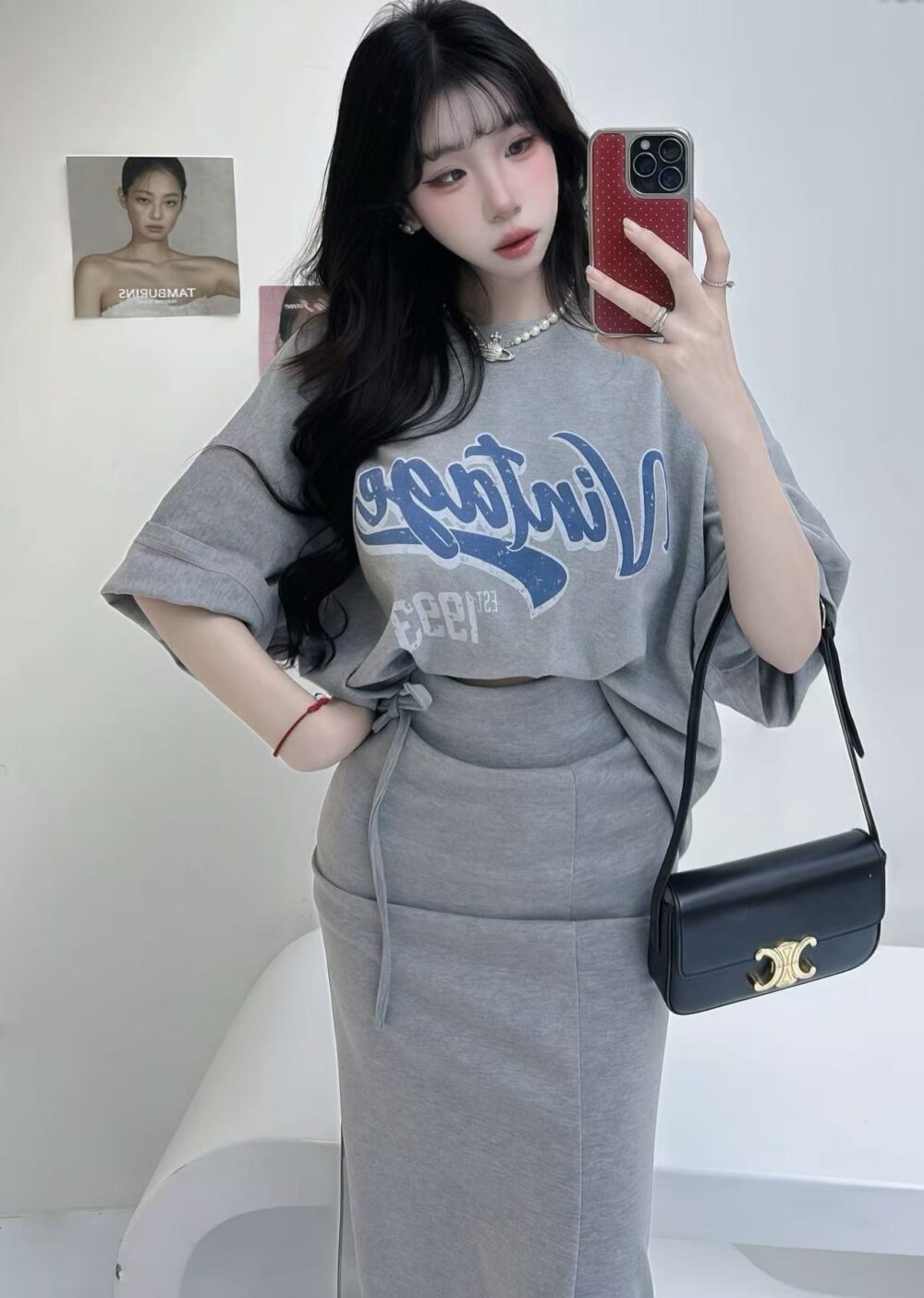 #8019-4 長版over size字母大T