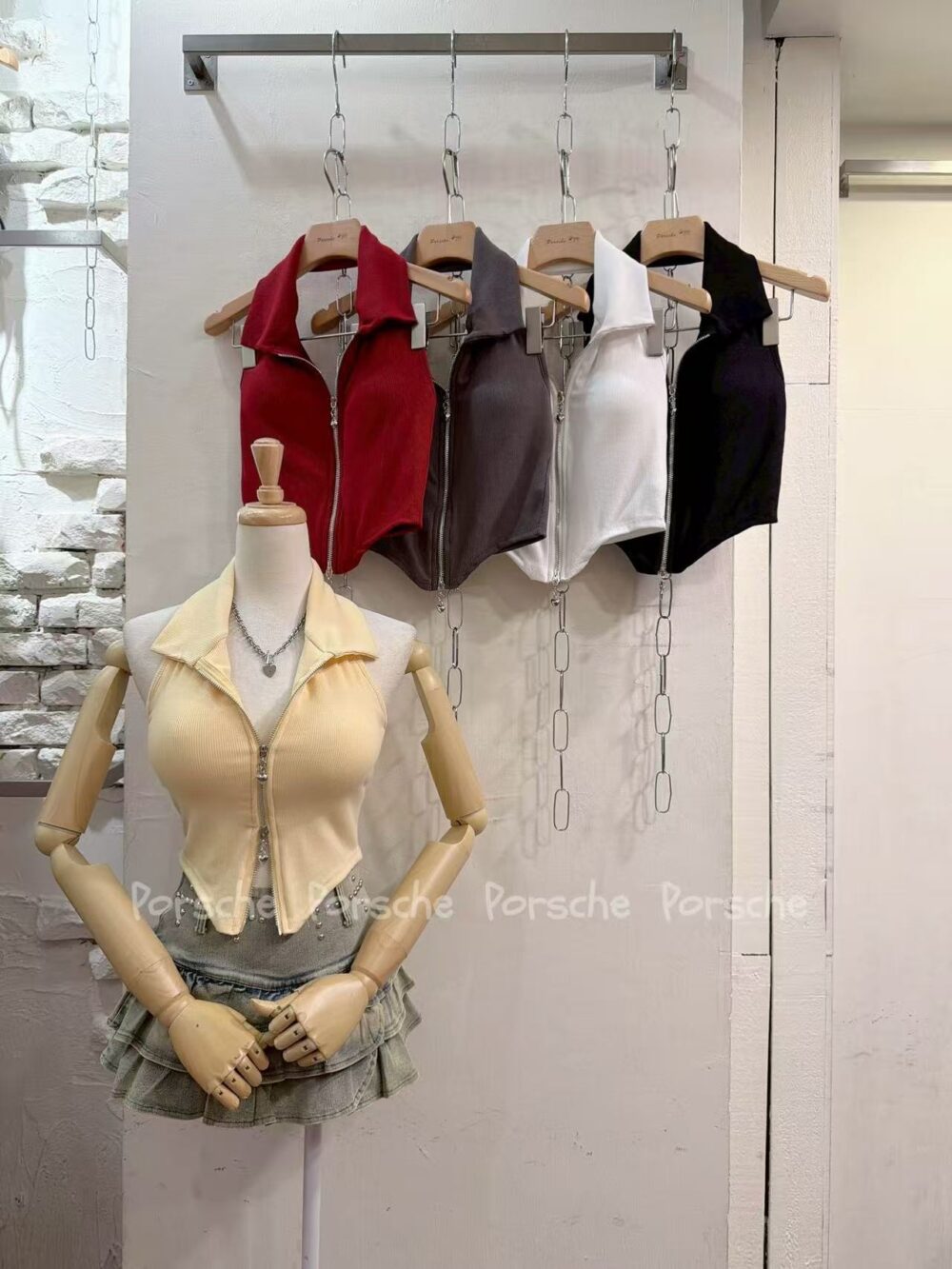 #9670 愛心雙拉鍊背心