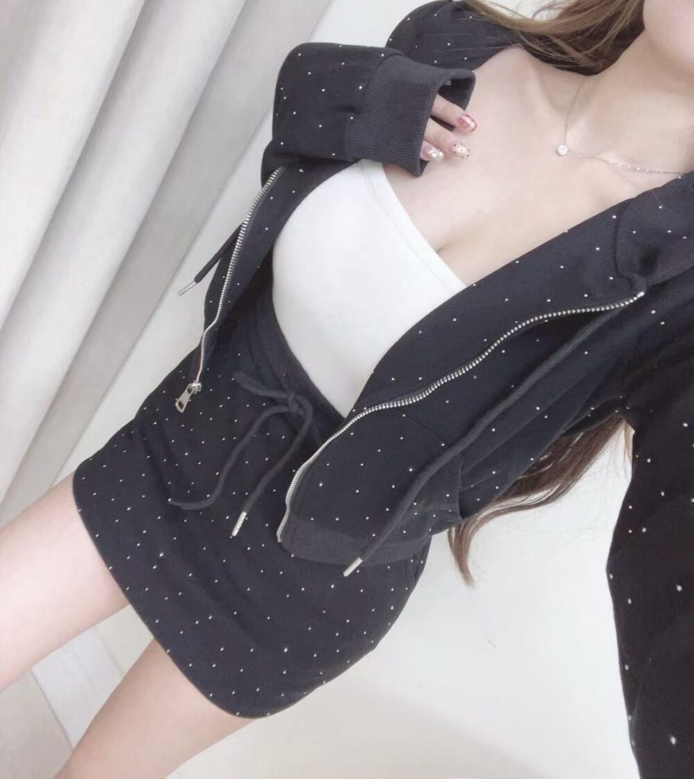 #171滿天星連帽外套褲裙套裝